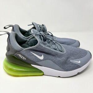 NNIKE AIR MAX 270 OBSIDIAN MIST WHITE LIME GREEN WOMEN'S ATHLETIC SHOES SIZE 10